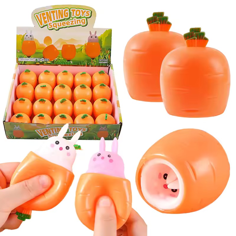 Kids Toys Unique - Cute Carrot Rabbit Squeeze Toy Unique