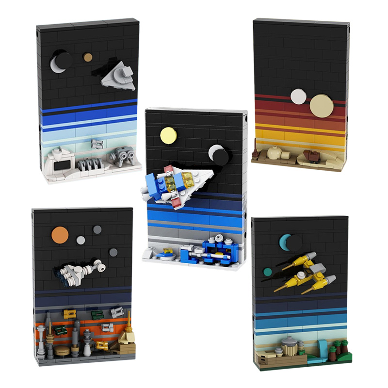 Kids Toys Unique - MOC Building Blocks Set, Creative Postcard-Style