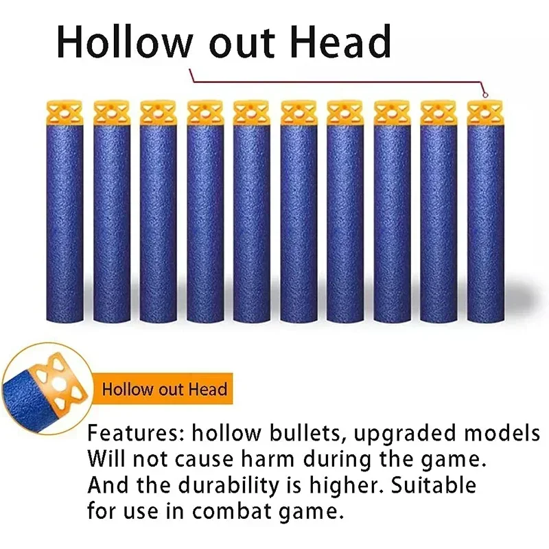 HOT1000-50pcs Blue Hollow Dart - đánh giá và giá Foam Dart Gun