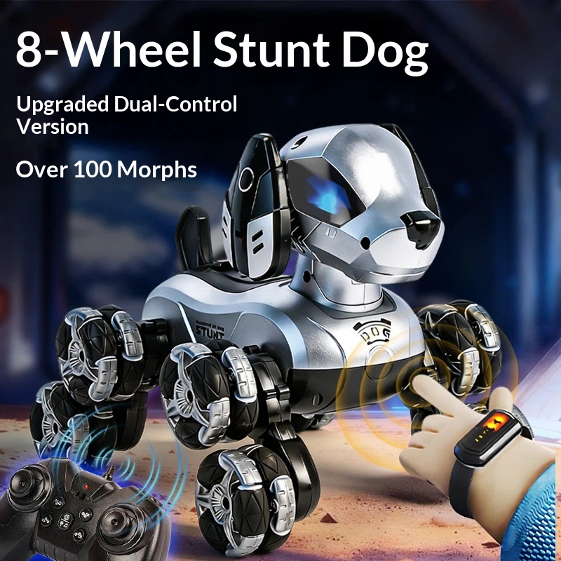 New RC Stunt Robot Dog 8 Wheel - đánh giá và giá Kids Toys Dog