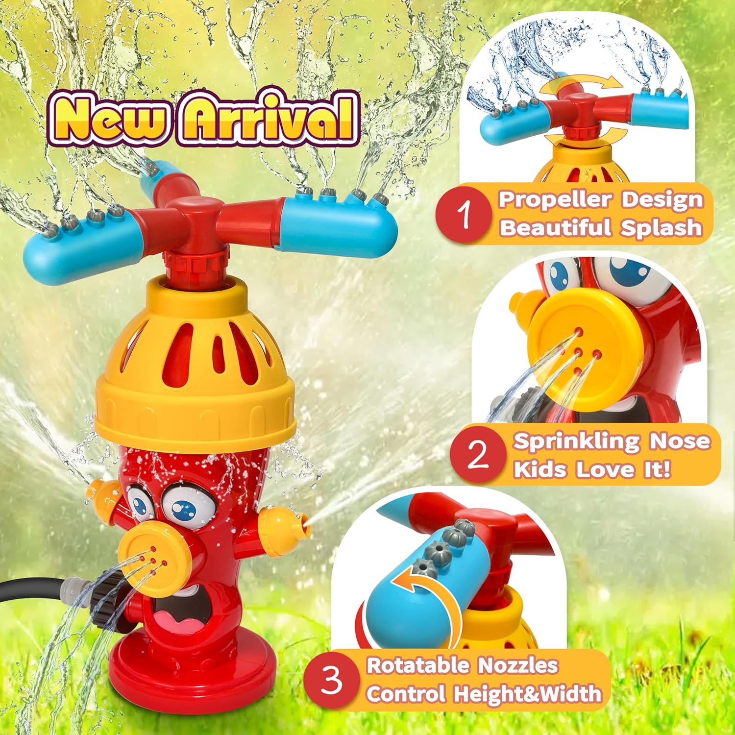 Hydrant Sprinkle Water Spray T - đánh giá và giá Kids Yard Toys