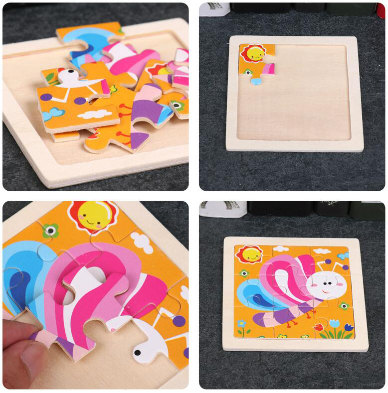4PCS/lot 3D Wooden Jigsaw Puzz - đánh giá và giá Kids Toys In Wholesale