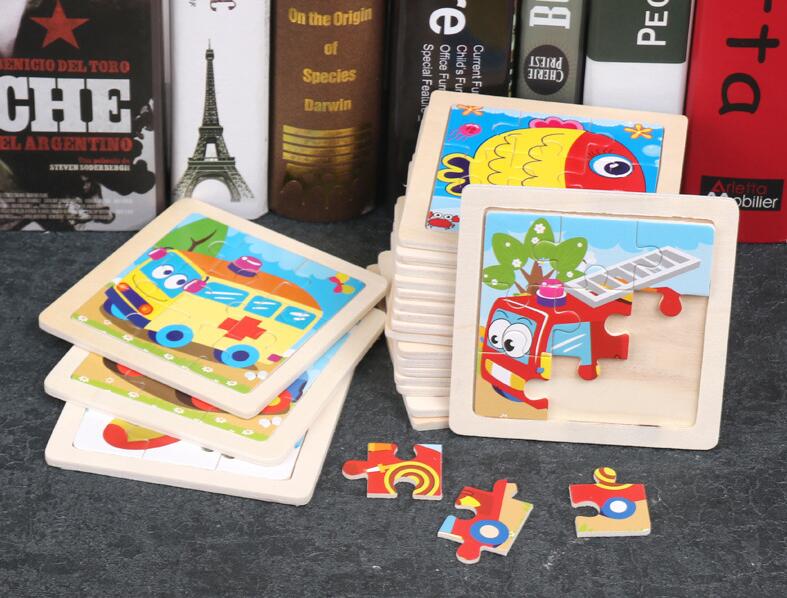 4PCS/lot 3D Wooden Jigsaw Puzz - đánh giá và giá Kids Toys In Wholesale
