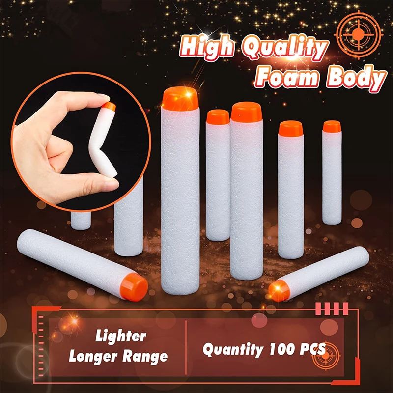 100Pcs Refill Darts for Nerf N - đánh giá và giá Foam Dart Gun