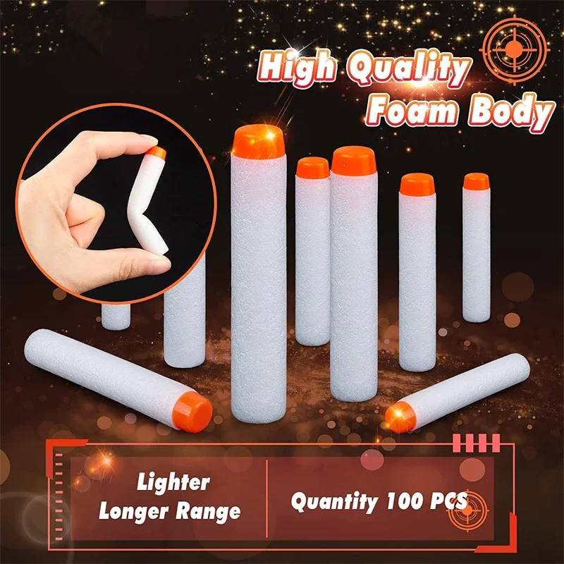 AA-100Pcs EVA Soft Foam White  - đánh giá và giá Foam Dart Gun